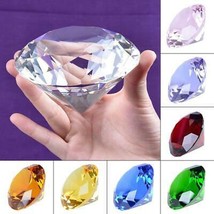 Ship From USA 100mm Clear Crystal Diamond Paperweight Home Wedding Decor... - $95.93+