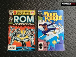 Marvel Old Vintage Comics ROM 1979 DEC 25 &amp; MOON KNIGHT 1985 NOV 5 - £12.62 GBP