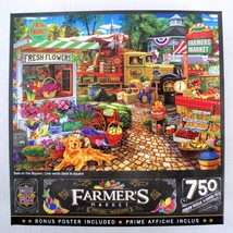 Jason Taylor Sale On The Square Farmer&#39;s Market Jigsaw Puzzle 750pc MasterPieces - £11.52 GBP