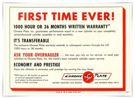 Print Ad Chrome Plate Inc Airplane Cylinders 1967 1/2-Page Advertisement - $7.76