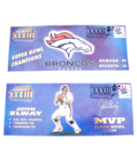 Denver Broncos John Elway Super Bowl Champions 2 Commemorative Envelopes... - $5.63