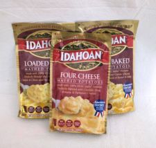 3 Idahoan Mashed Potatoes 4 oz (2) Loaded Baked (1) Four Cheese - £4.67 GBP