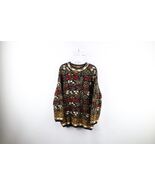 Vtg 90s Country Primitive Womens Small Heavyweight Flower Tapestry Knit ... - $1,800.66 MXN