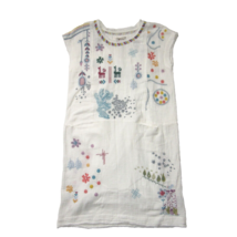 NWT Johnny Was Spiridon in White Embroidered Cotton Guaze Shift Dress XS $228 - £131.82 GBP