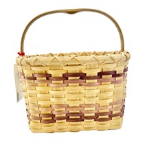 Handmade Basket Mail Basket Shades of Purple Accents - £27.18 GBP