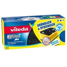 vileda Glitzi Plus Cleaning Sponges - Pack of 3 -Hygienic -FREE SHIPPING - $10.88