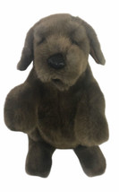 Folkmanis Puppy Dog 17” Plush Hand Puppet Brown Sitting Dog Playful Begging - $48.49
