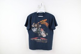Vintage Y2K 2005 Womens Small Thrashed Mario Kart DS Video Game T-Shirt Blue - £77.80 GBP