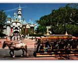 Disneyland Sleeping Beauty Castle Streetcar Anaheim CA UNP Chrome Postca... - $3.91