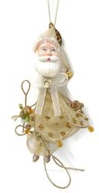 Santa Candy Bag Ornament 6 inches (Gold) - $17.50