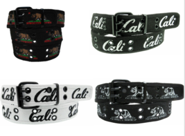 California Republic Cali Premium Double Row Grommet Belt 2 Hole Canvas Web - £7.95 GBP