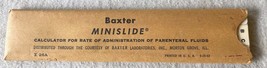 Vintage Baxter Minislide calculator for Parenteral fluids 1960 By Weisberg - £7.88 GBP