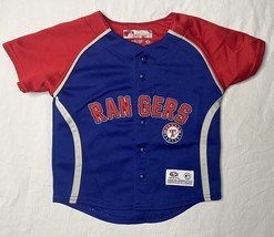 True Fan Texas Rangers Baseball Jersey Children’s 3T Blue &amp; Red Short Sl... - $20.00