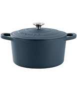 Crockpot Artisan 7 Quart Enameled Cast Iron Dutch Oven in Matte Navy Blue - $120.47