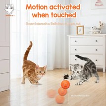 Pet Smart Cat Toy Electric Automatic Bounce Cat Ball Silicone Cat Interactive To - £32.41 GBP