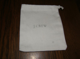 J.Crew Canvas Design 4 1/4&quot; x 4 3/4&quot; Drawstring Jewelry Pouch (New) - £3.83 GBP