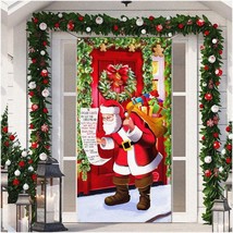 Festive Door Festoon - Hilarious Xmas Backdrop &amp; Party Decor - Santa Claus Photo - $18.80