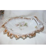 Vintage Dresden Germany Serving Bowl with Handle Pink Dogwood Blossom - €102,13 EUR