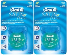 Oral B Satin Floss - Mint - 55 yd - 2 pk - £18.37 GBP