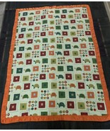 Hand Crafted Turtle Theme Quilted Baby Blanket - €24,15 EUR