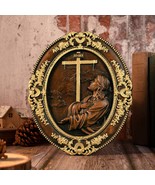 Jesus Prayed in the Garden of Gethsemane Plaque Wood Carving - $82.00 CAD+