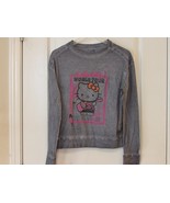 Hello Kitty  Long Sleeve Crewneck Graphic T-shirt GRAY  Girl&#39;s Sz 8  NWT - $244.73 MXN