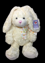 RARE Ganz Vanilla Cream Bunny Rabbit Plush Bean Bag Soft Stuffed Toy 15" -HE9811 - $100.00