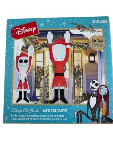Nightmare Before Christmas Jack Skellington Colgante Santa Hang on Disney Decor - $23.16