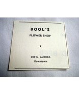 1972 Ad Bool&#39;s Flower Shop, 209 N. Aurora, Downtown, Ithaca, N.Y. - $10.96 CAD