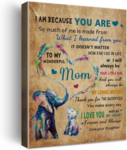 Mothers Day Gifts for Mom Women Her -Hangable Canvas Poem Prints Framed Poster W - £25.86 GBP