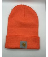 Genuine Carhartt A18 Men&#39;s Acrylic Ribbed Knit Watch Hat - Electric Cora... - £15.73 GBP
