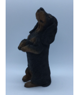 RARE Daschund Sitting Up Begging 1990s Sandicast Dog Figurine Sandra Brue - $27.88