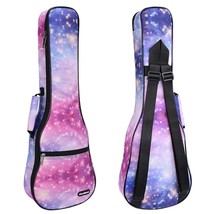 Ukuele Case For Soprano With Backpack Strap Galaxy Light Purple Starry Sky - $59.99