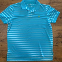 Polo Golf Ralph Lauren Mens XL Mesh Turquoise Stripe Polo Shirt Summer READ - $447.05 MXN