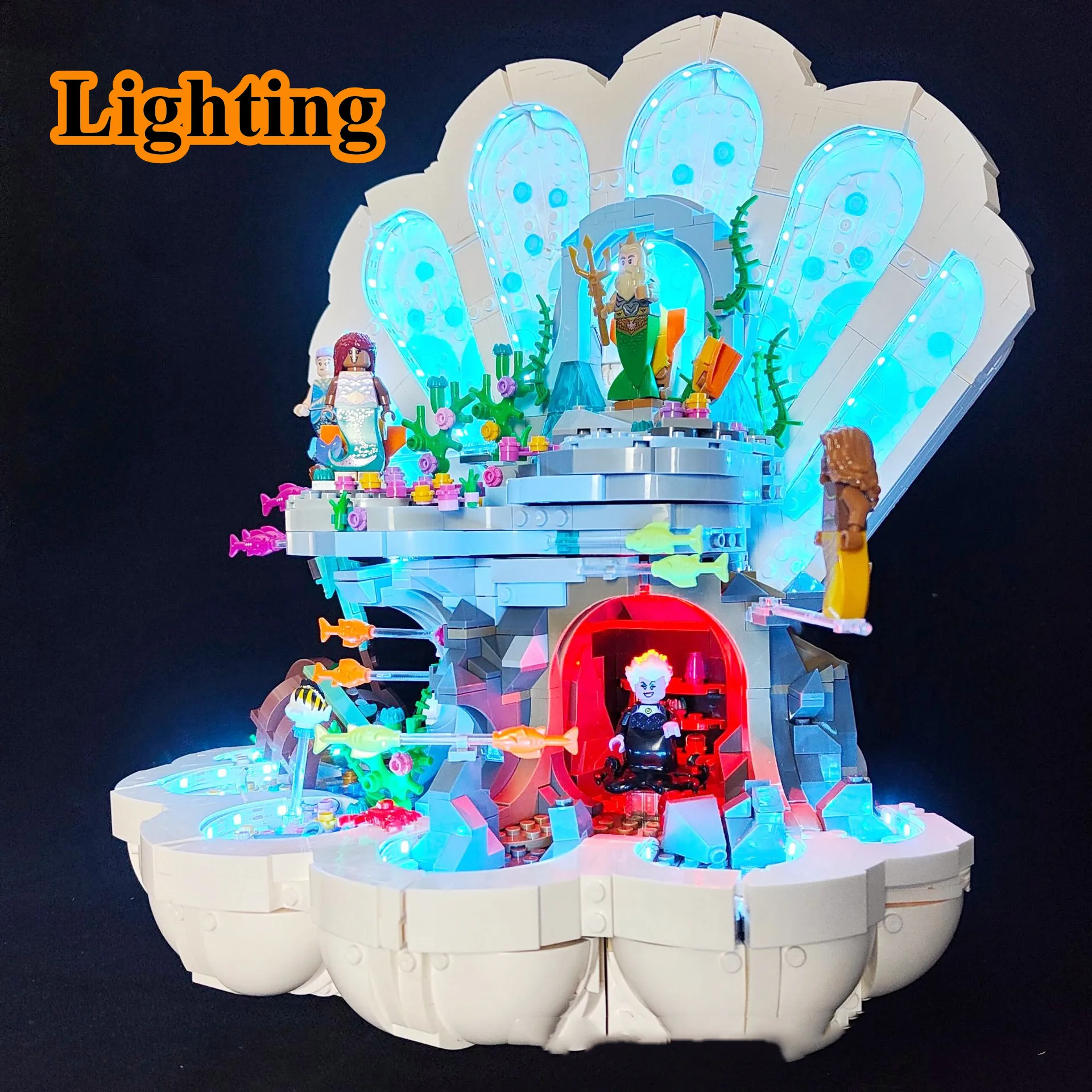 Remote control LED lighting kit for the Little Mermaid Royal clamshell 43225 - £23.59 GBP