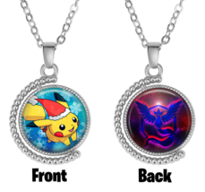 1 Pocket Monster Rotatable Double Sided Pendant Necklace! - £11.16 GBP