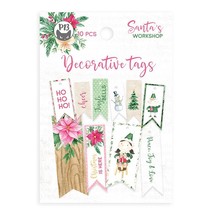 Santa&#39;s Workshop Double-Sided Cardstock Tags 10/Pkg- 02 P13SAN22 - £12.75 GBP