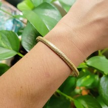 Classic Gold Textured Bangle Bracelet - $24.99