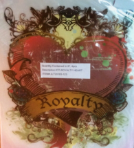 Royalty Heart Love Premium Iron On Art Transfers 1 Piece Pack of 4 - $11.99