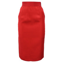 Giambattista Valli High-Rise Midi Pencil Skirt In Wool Women Red Size 40 - $186.20