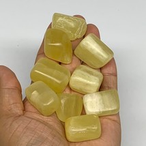 173.6g, 0.9&quot;-1.2&quot;, 9pcs, Natural Lemon Calcite Tumbled Stones @Afghanistan, B267 - £11.07 GBP