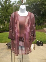 Nwt One World Mauve 2PC Top And Jacket S - $17.99