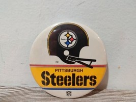 Pittsburgh Steelers Vintage 1970&#39;s NFL Football Pin Back Button 3.5&quot; - £14.39 GBP