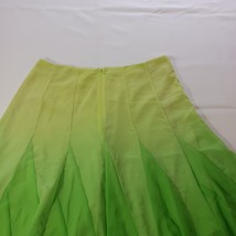 Worthington Women's Yellow & Green Back Zip Pull-On Lined Pleated Skirt Size 14 image 11