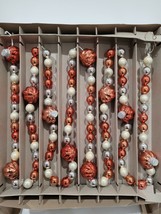 Thanksgiving Fall Christopher Radko Shiny Brite Glass Garland Pumpkin Decor - £30.81 GBP