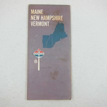 Vintage 1965 American Oil Road Map Maine, New Hampshire &amp; Vermont - £11.84 GBP
