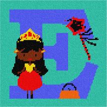 Pepita Needlepoint Canvas: Letter E Princess, 7&quot; x 7&quot; - £39.05 GBP+