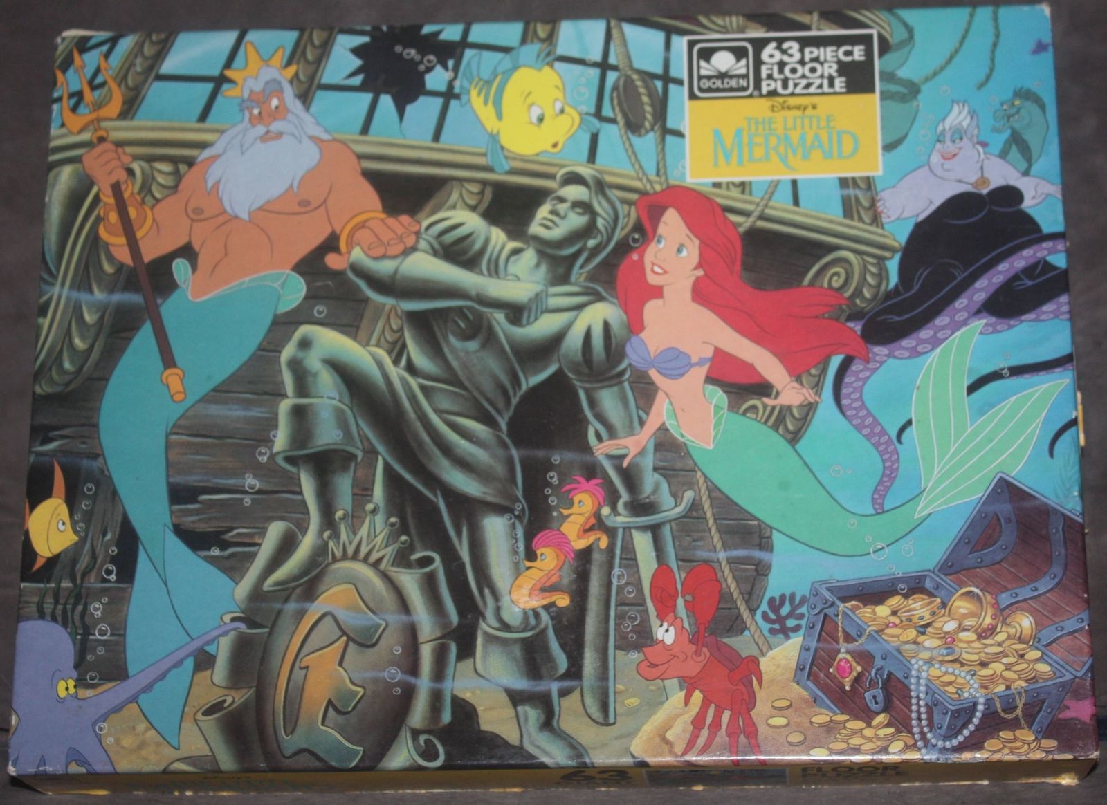 Golden Disney&#39;s The Little Mermaid 63 Piece Floor Puzzle - Complete - $12.00