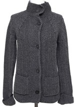 CHLOE Cardigan Sweater Knit Jacket CHARCOAL GREY Long Sleeve Sz XS 2011 - £340.71 GBP