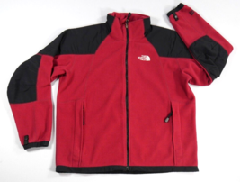 The North Face Full Zip Fleece Red Black Gore Windstopper Jacket Womens ... - $59.49